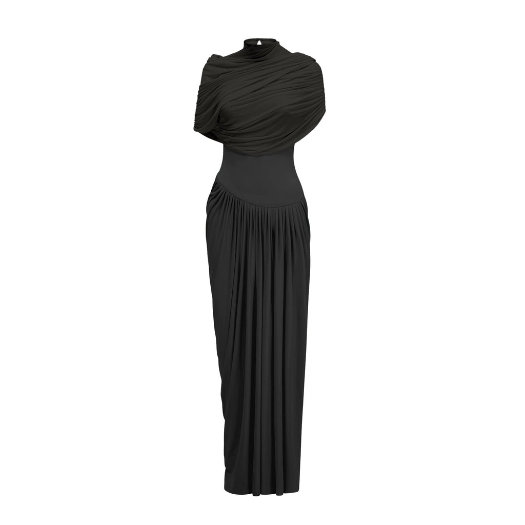 Vestido largo plisado