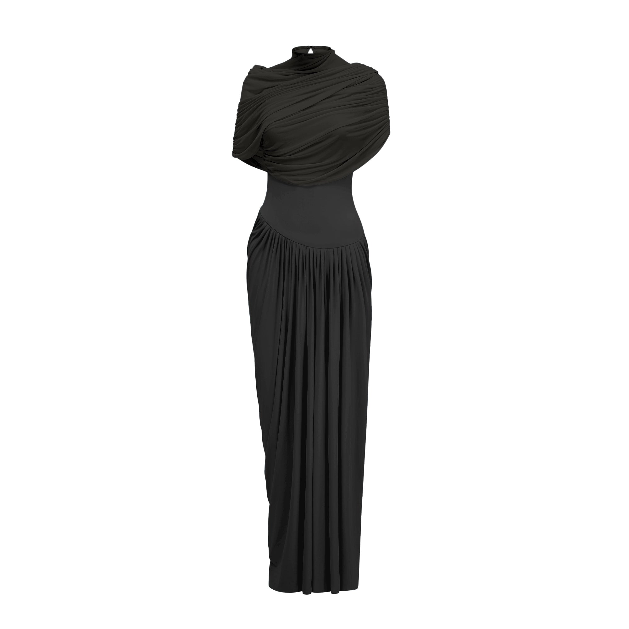 Vestido largo plisado