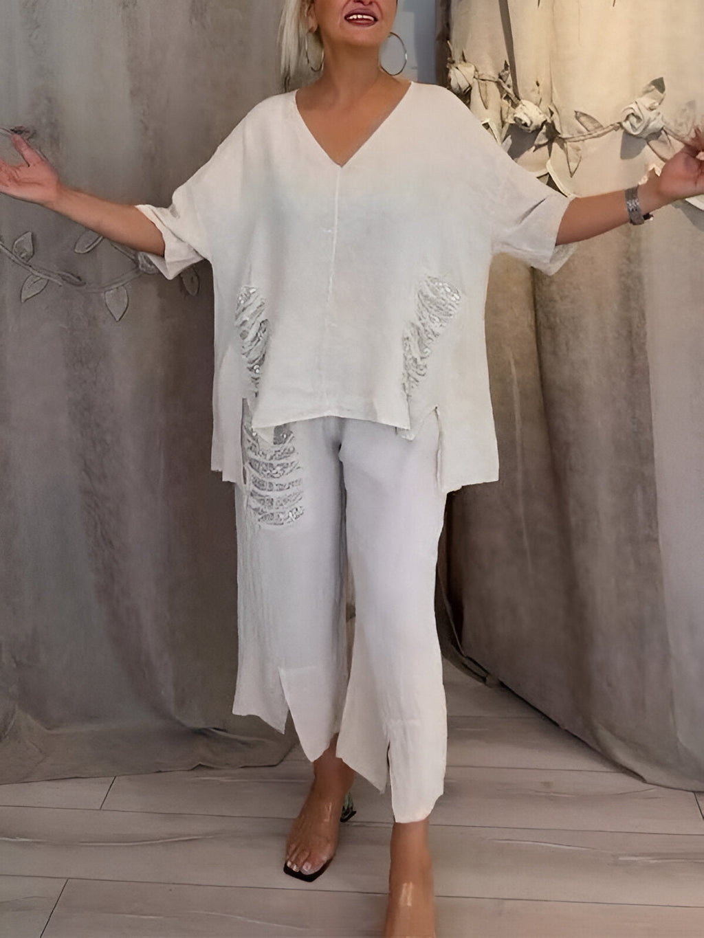 Conjunto de verano de dos piezas con detalles