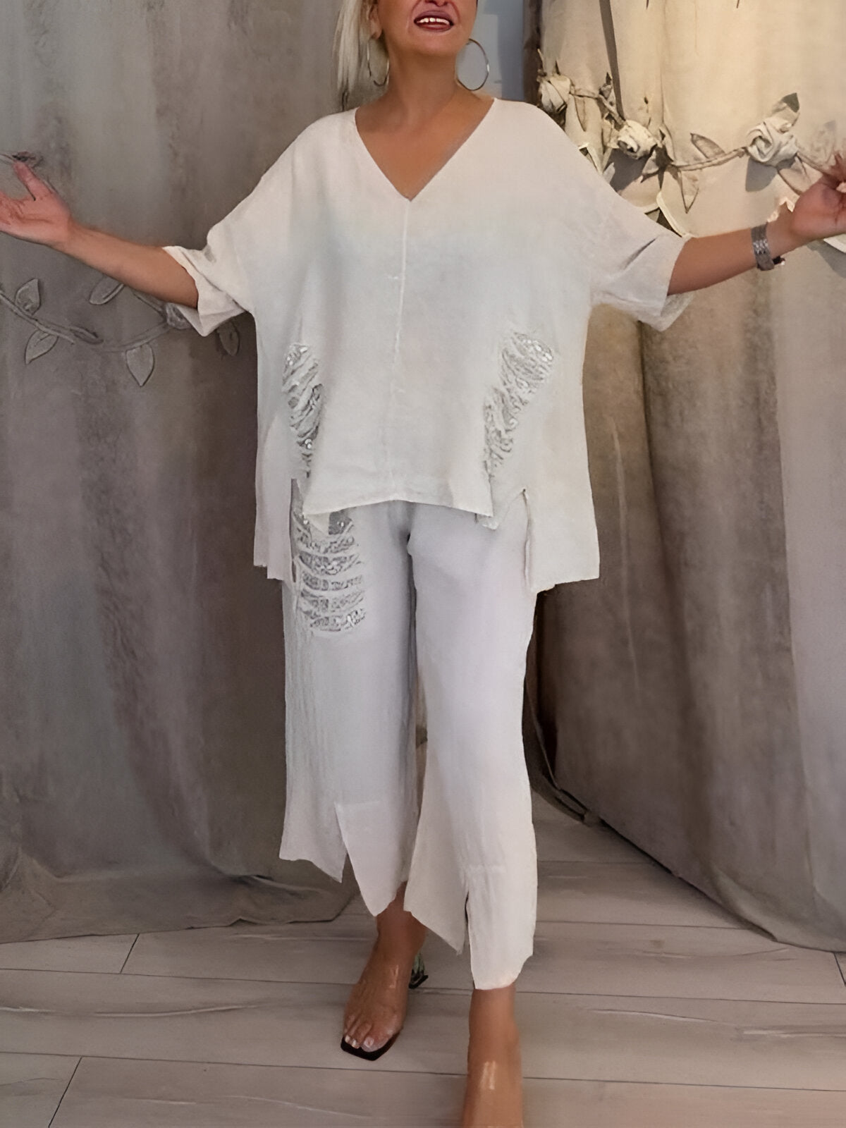 Conjunto de verano de dos piezas con detalles