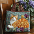 Bolso de mano artesanal con gatos