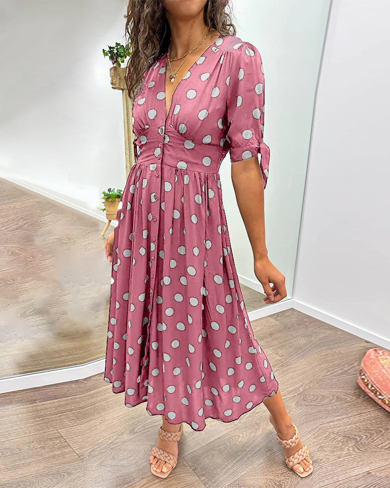Vestido elegante de lunares
