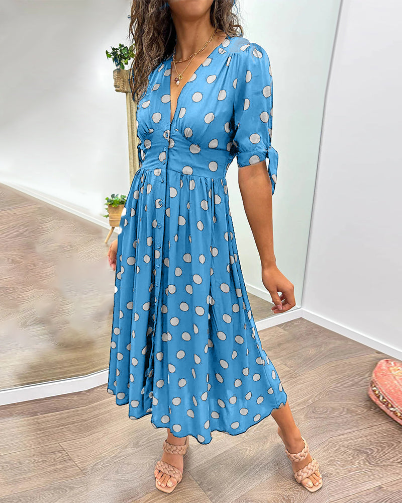 Vestido elegante de lunares