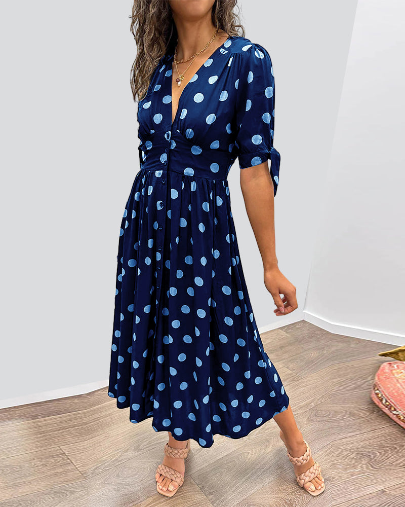 Vestido elegante de lunares