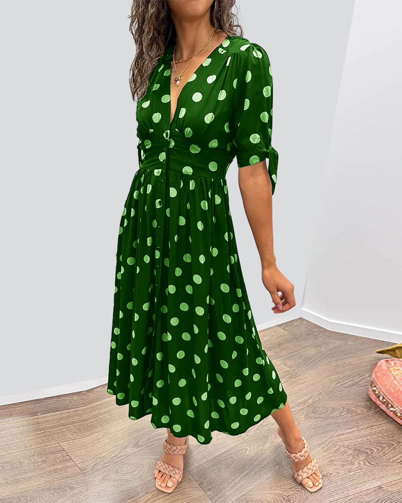 Vestido elegante de lunares