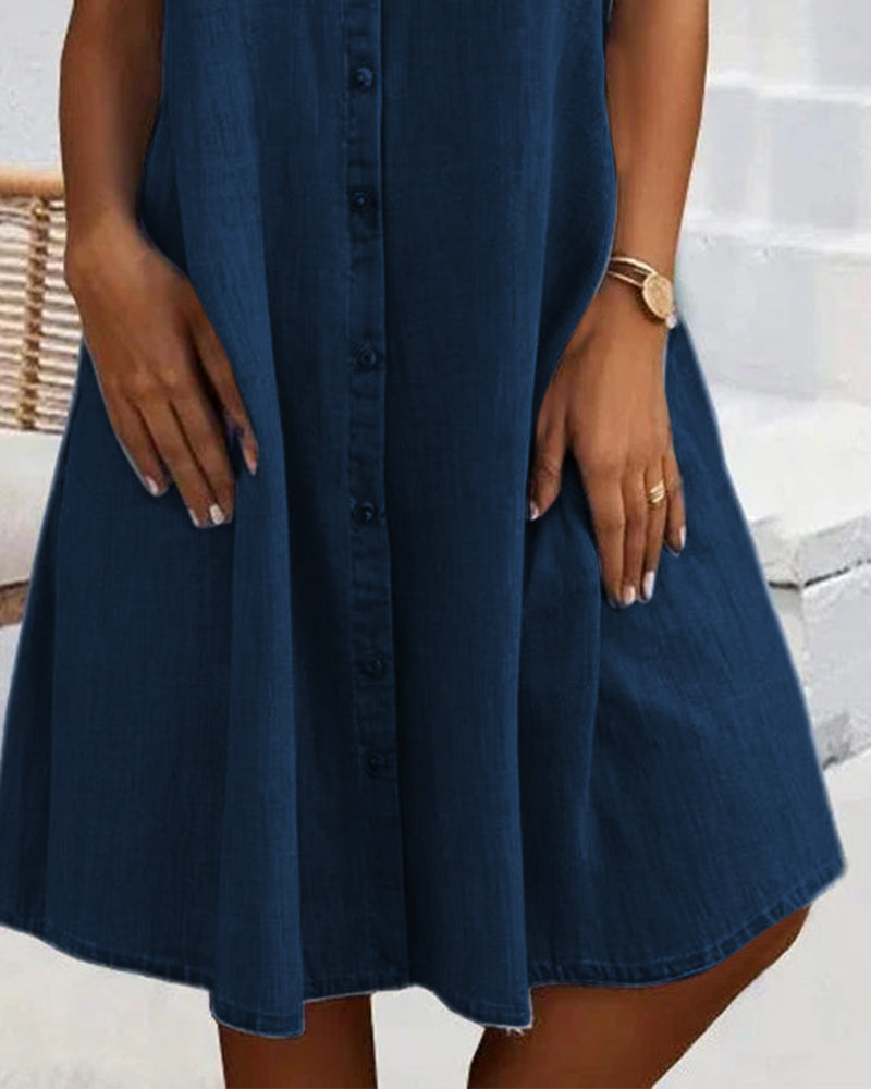 Vestido estilo camisa tejana