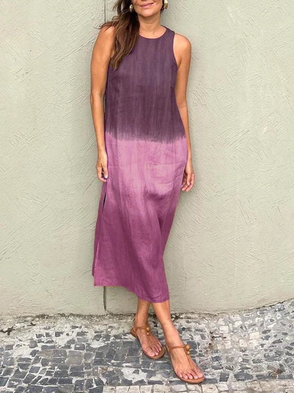Vestido elegante con estampado natural