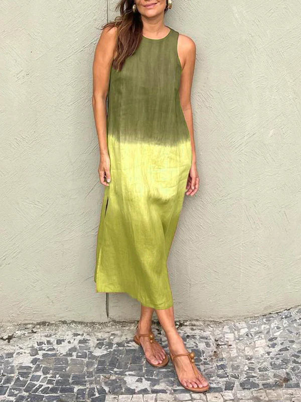 Vestido elegante con estampado natural