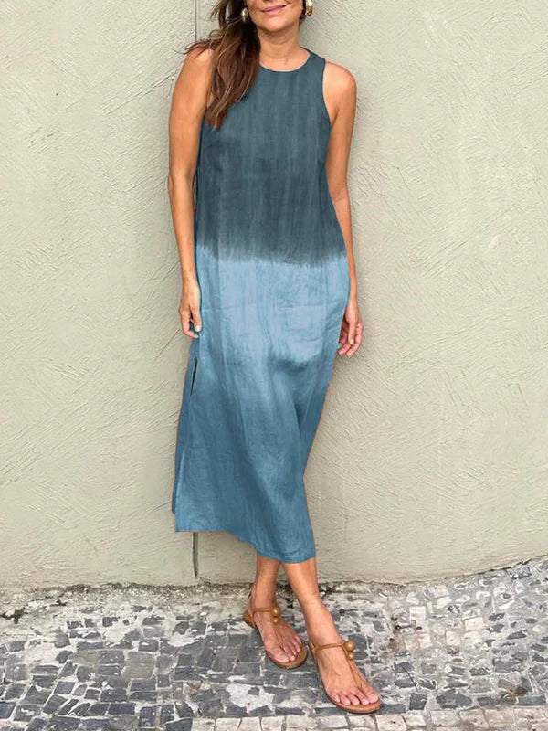 Vestido elegante con estampado natural