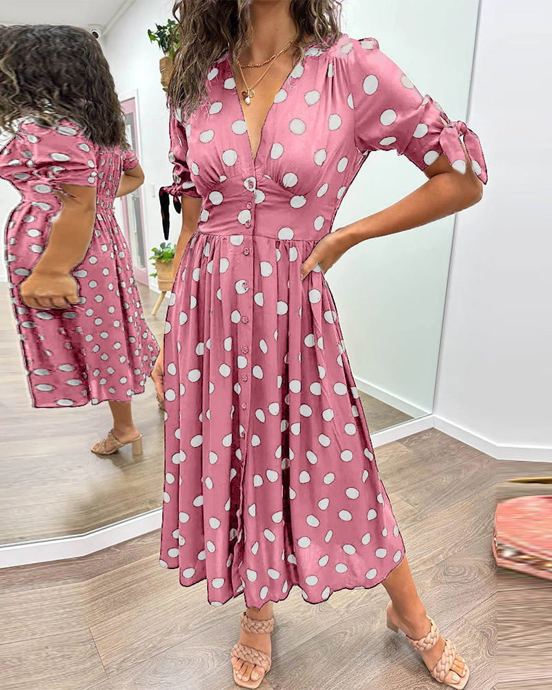 Vestido elegante de lunares