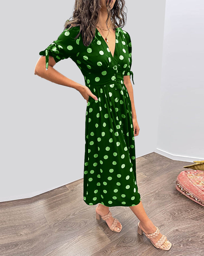 Vestido elegante de lunares