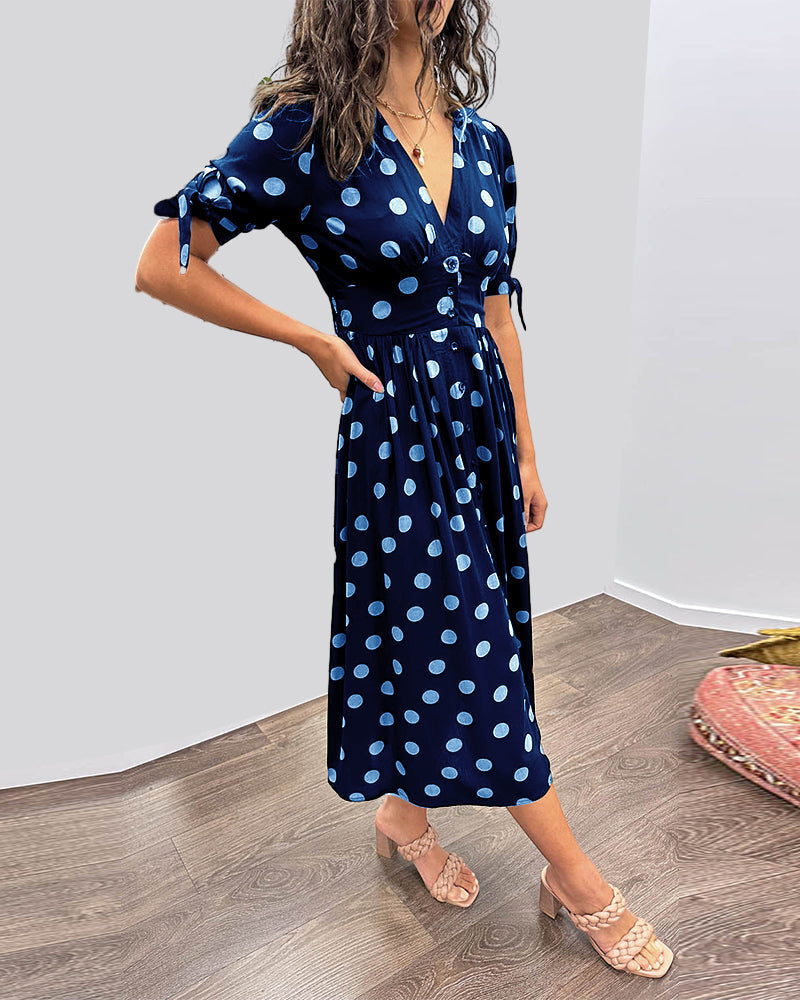 Vestido elegante de lunares