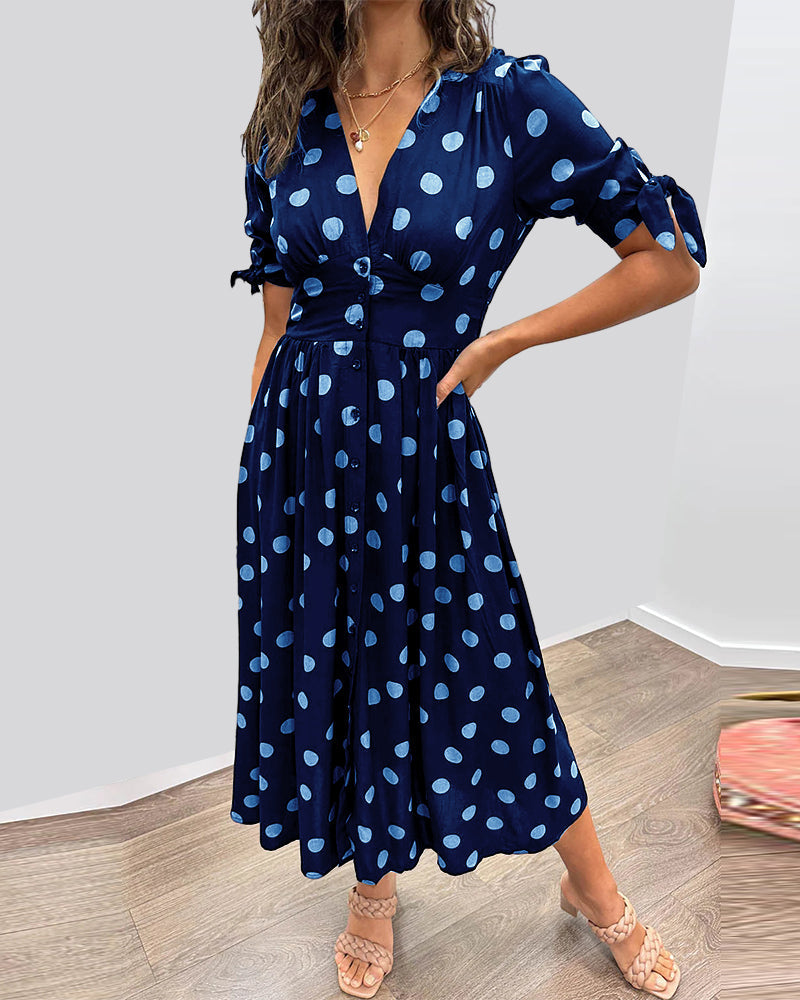 Vestido elegante de lunares