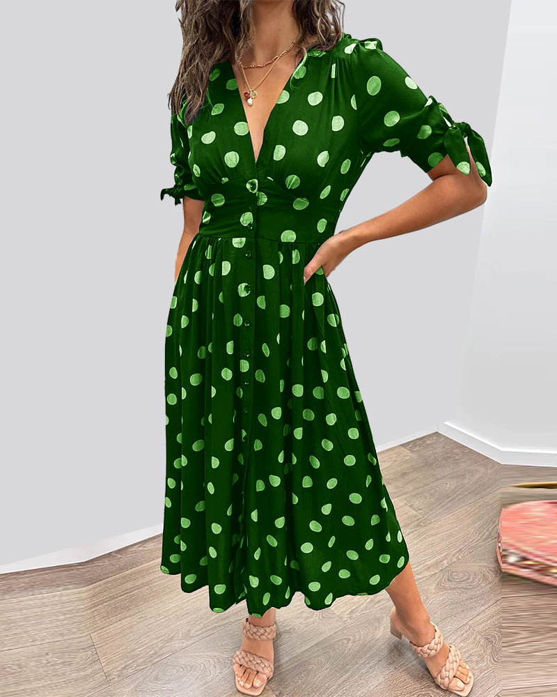 Vestido elegante de lunares
