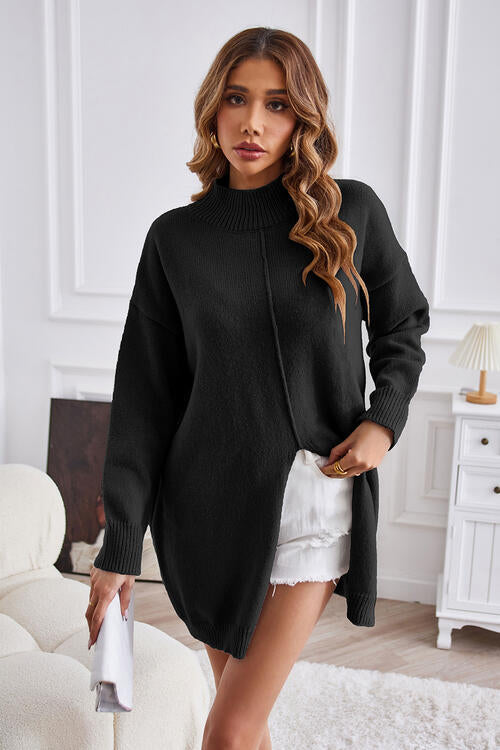 Jersey de punto de mujer a la última con cuello redondo