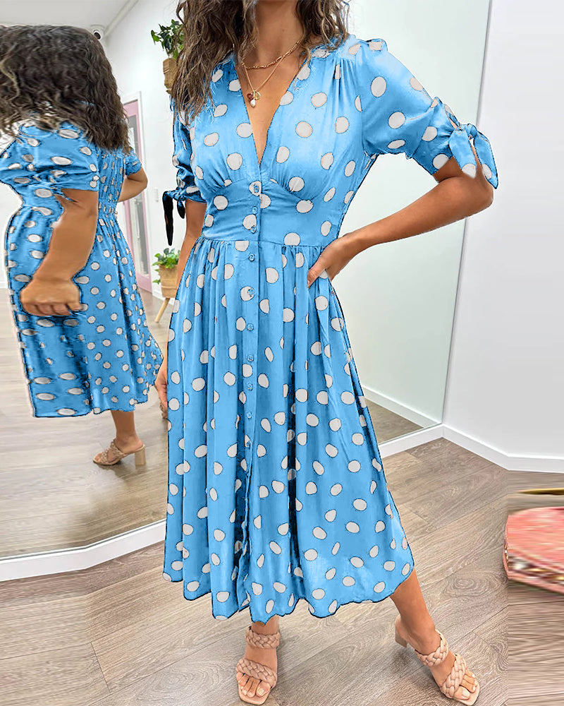 Vestido elegante de lunares