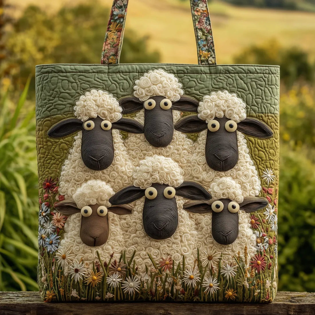 Bolso artesanal Cinco ovejas