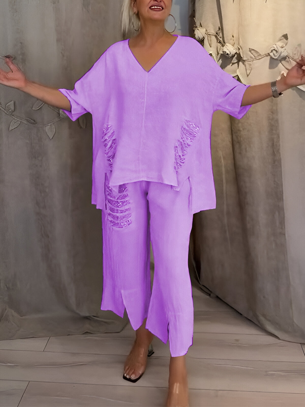 Conjunto de verano de dos piezas con detalles