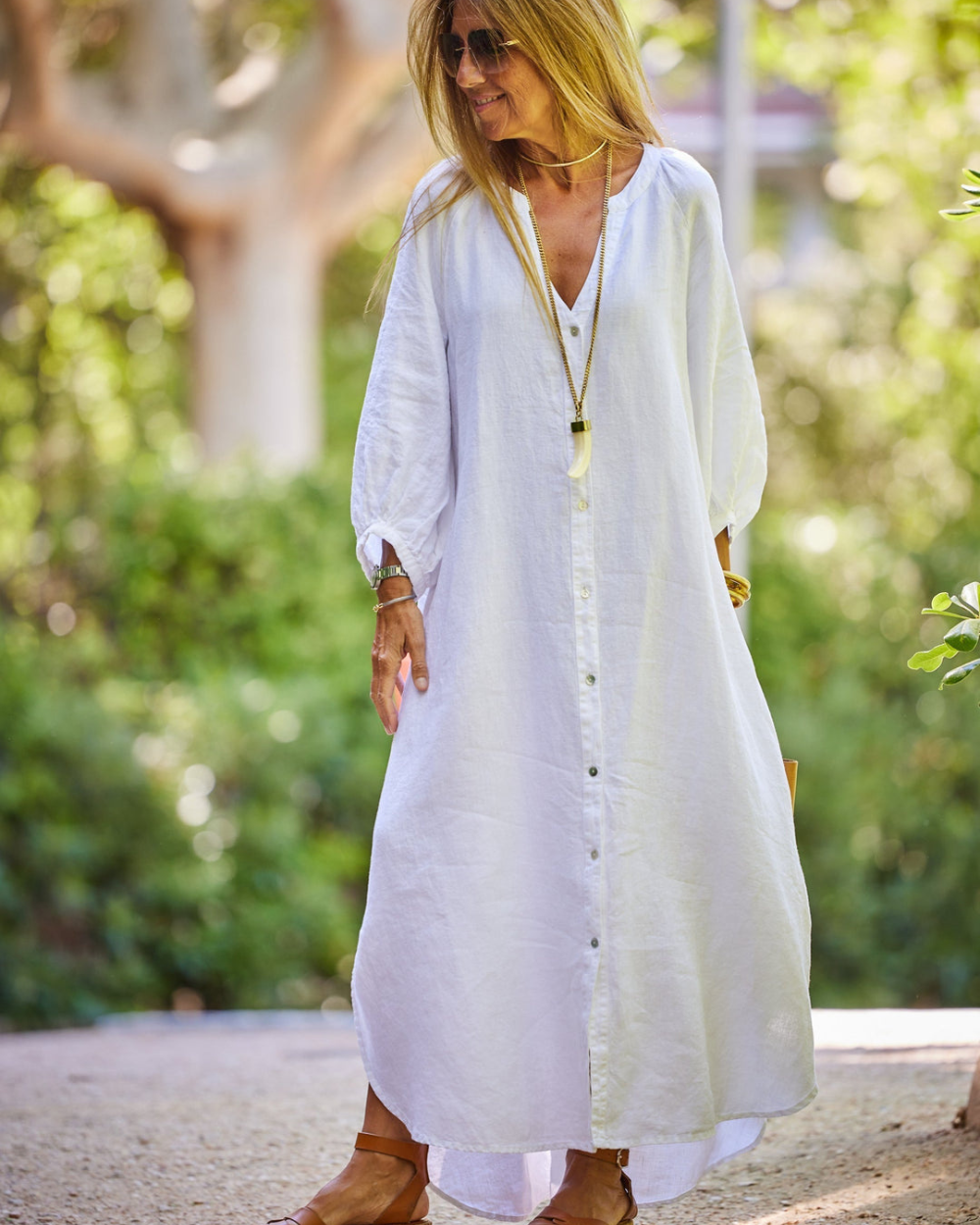 Vestido elegante de lino