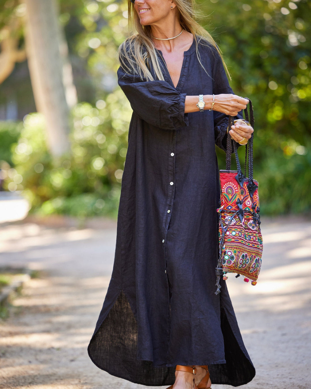 Vestido elegante de lino