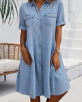 Vestido estilo camisa tejana