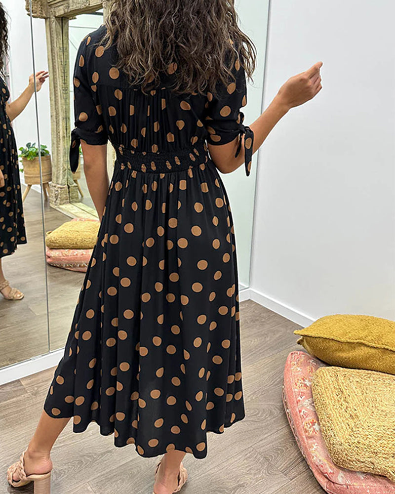 Vestido elegante de lunares