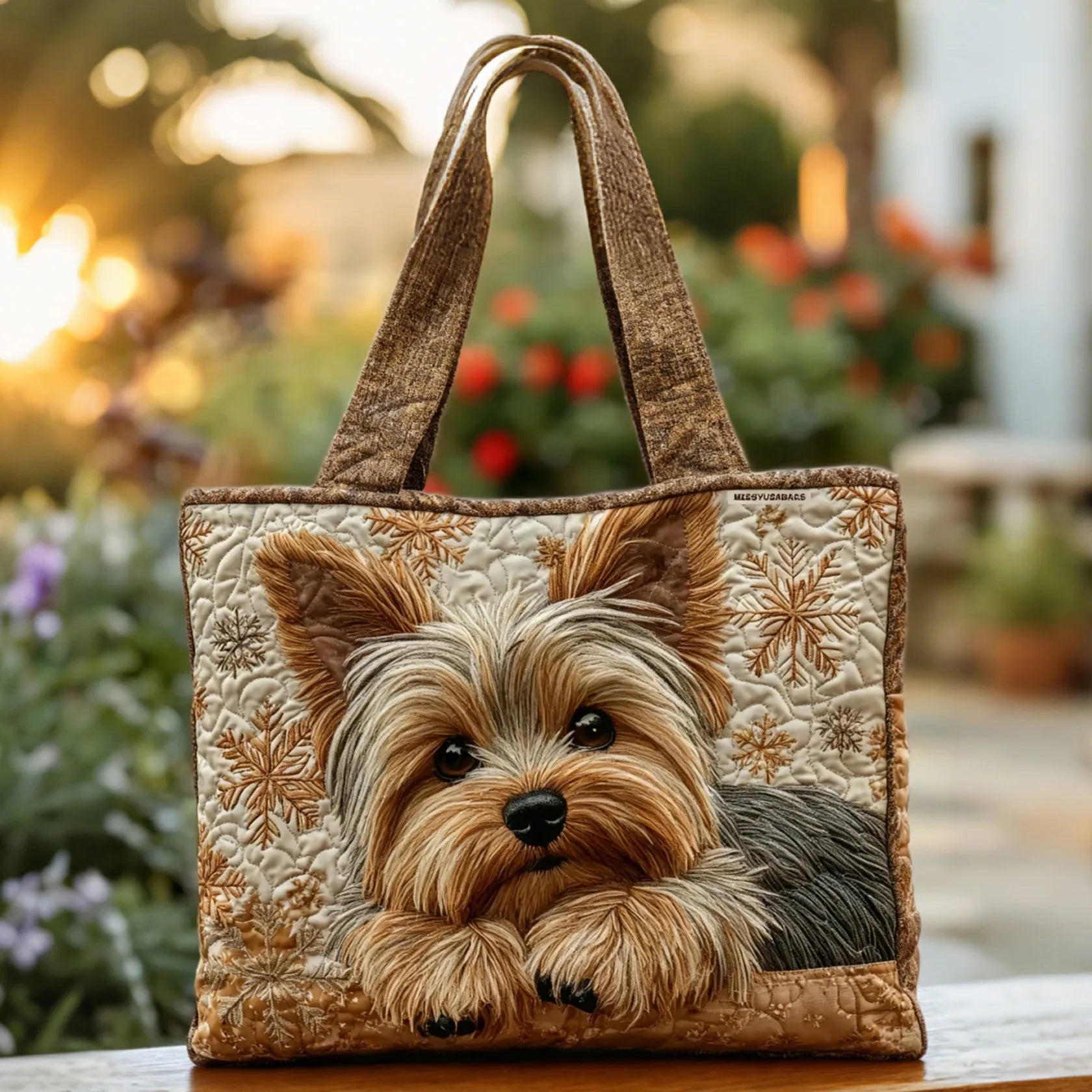 Bolso artesanal perro Brillante