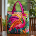 Bolso de hombro acolchado con un flamenco