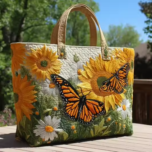 Bolso acolchado hecho a mano con estilo primaveral