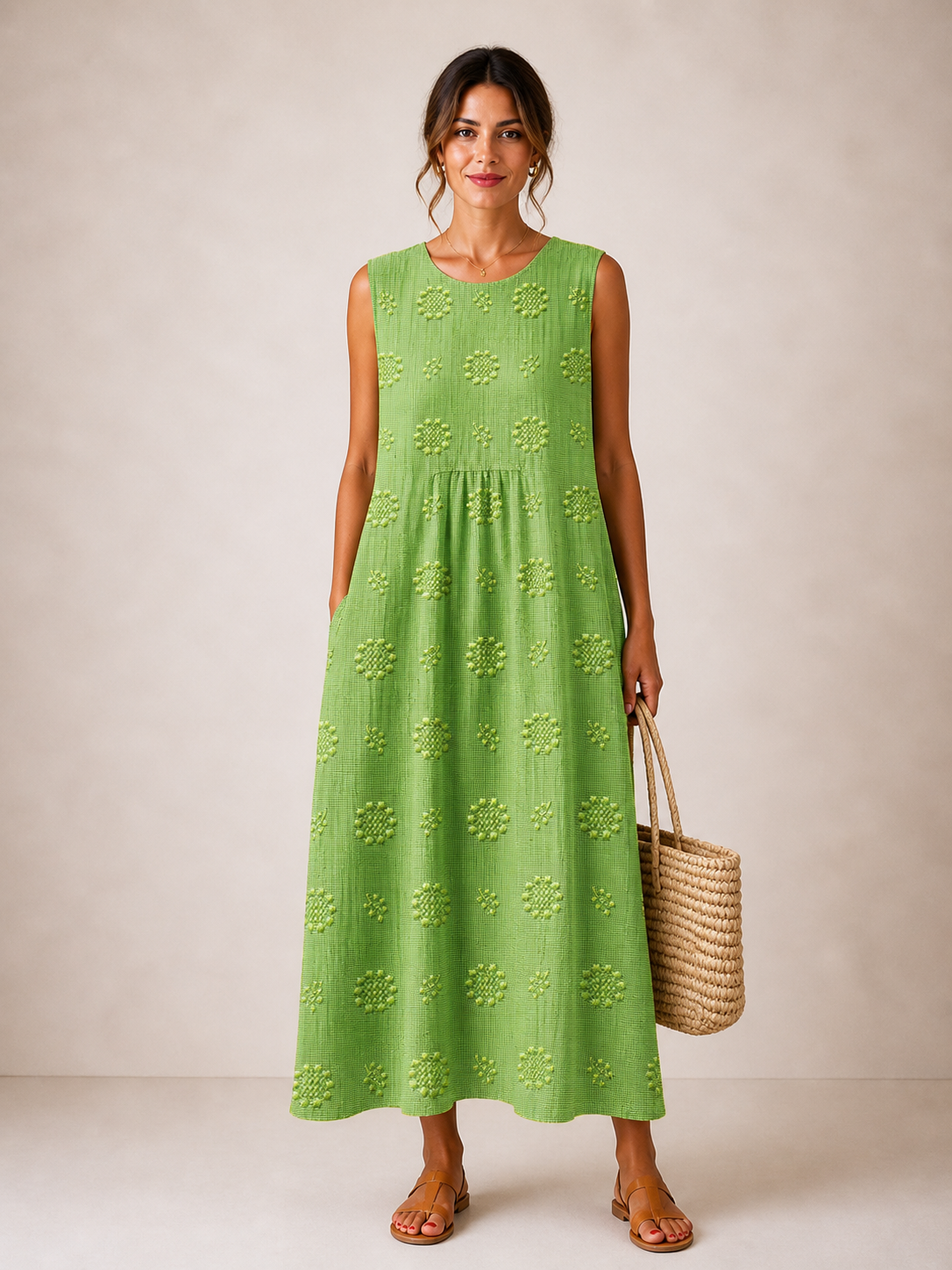 Beatrice - Vestido Elegante Sin Mangas con Bolsillos