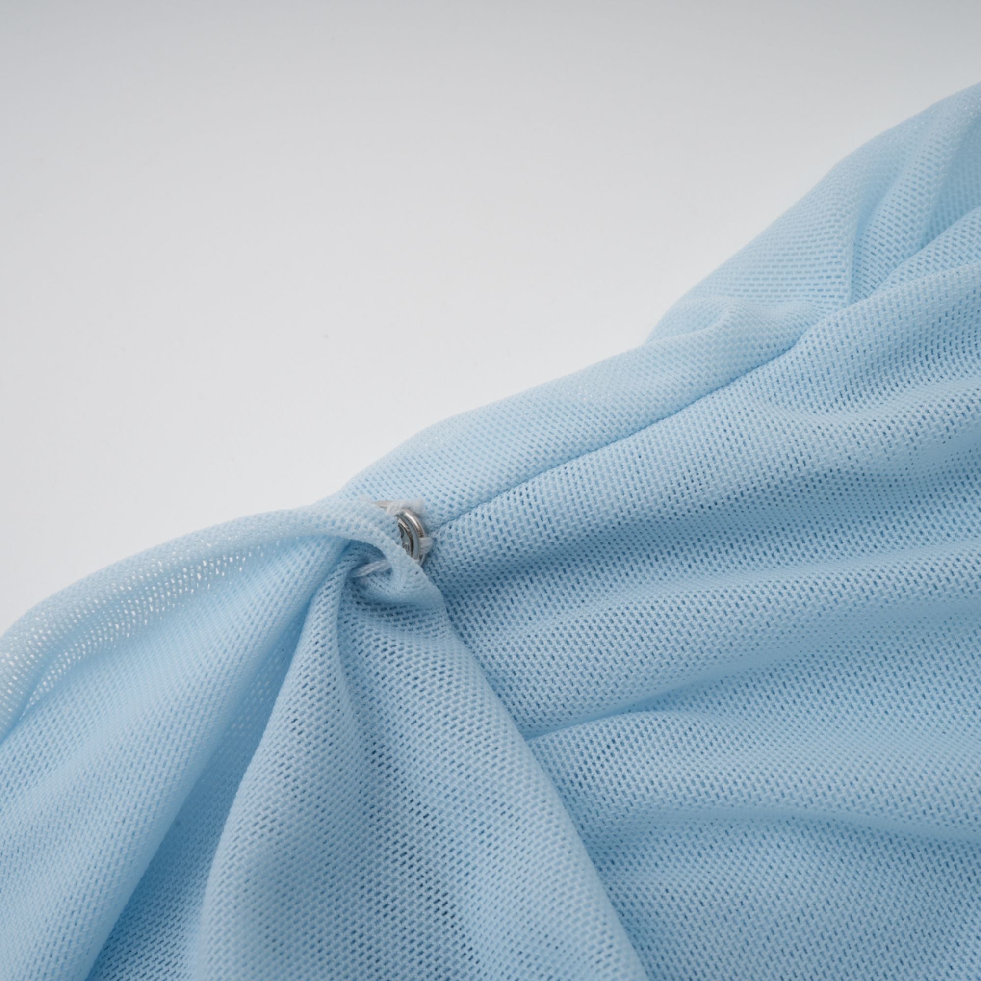 Vestido largo plisado azul