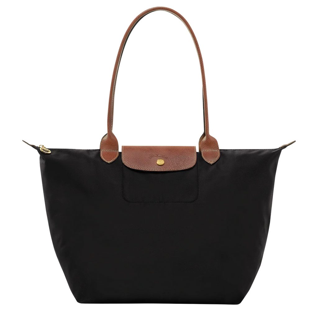 Bolso Grande Nylon Plegable, Negro