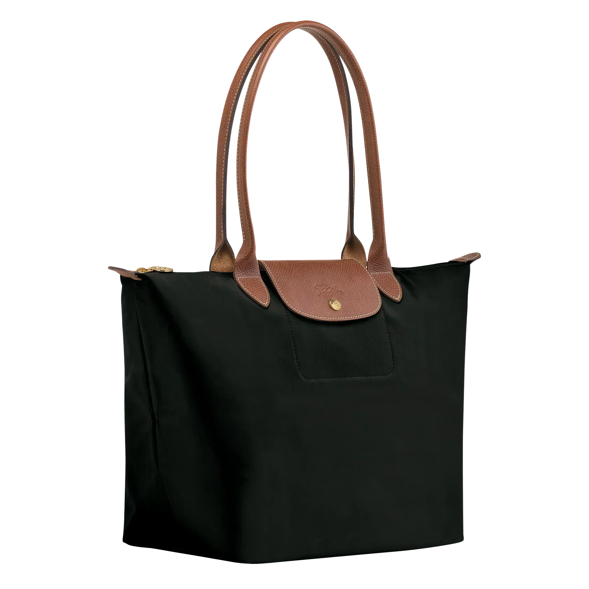 Bolso Grande Nylon Plegable, Negro