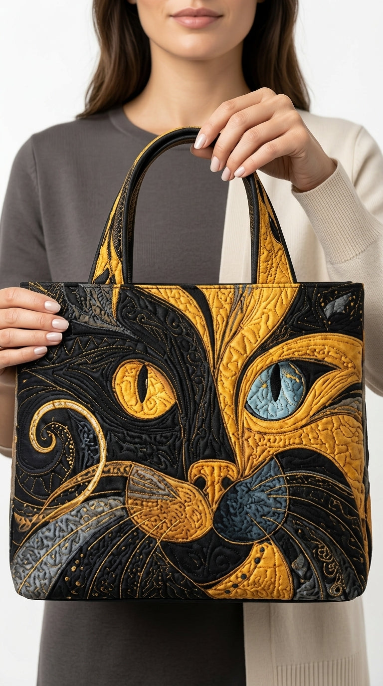Bolso artesanal Gato místico