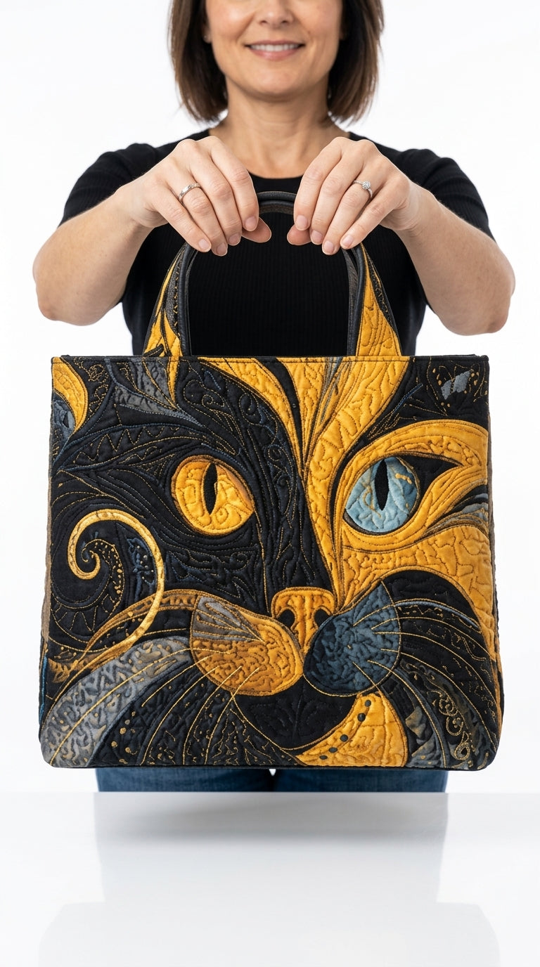 Bolso artesanal Gato místico