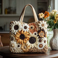 Bolso acolchado hecho a mano con una mezcla de margaritas