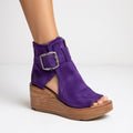 Orélisse™ | Botines con cuña y puntera abierta de estilo moderno