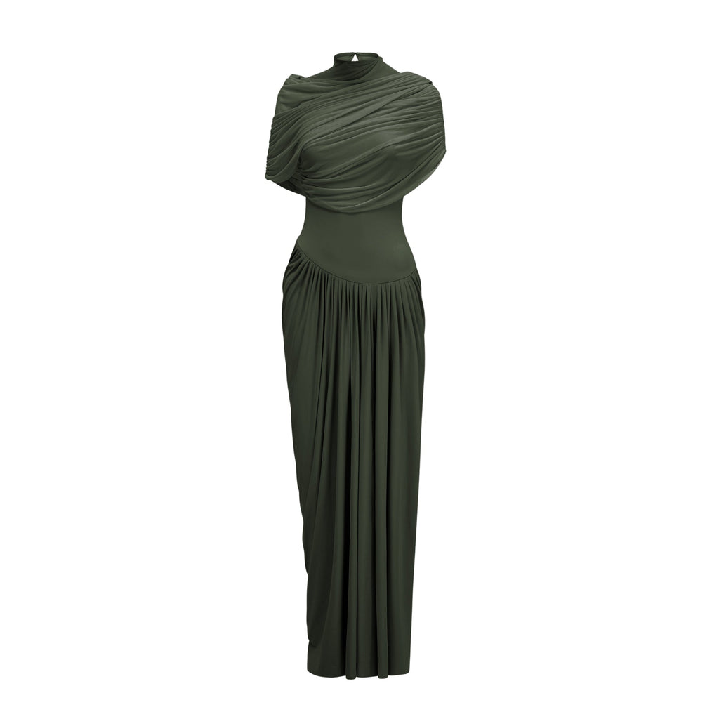 Vestido largo plisado