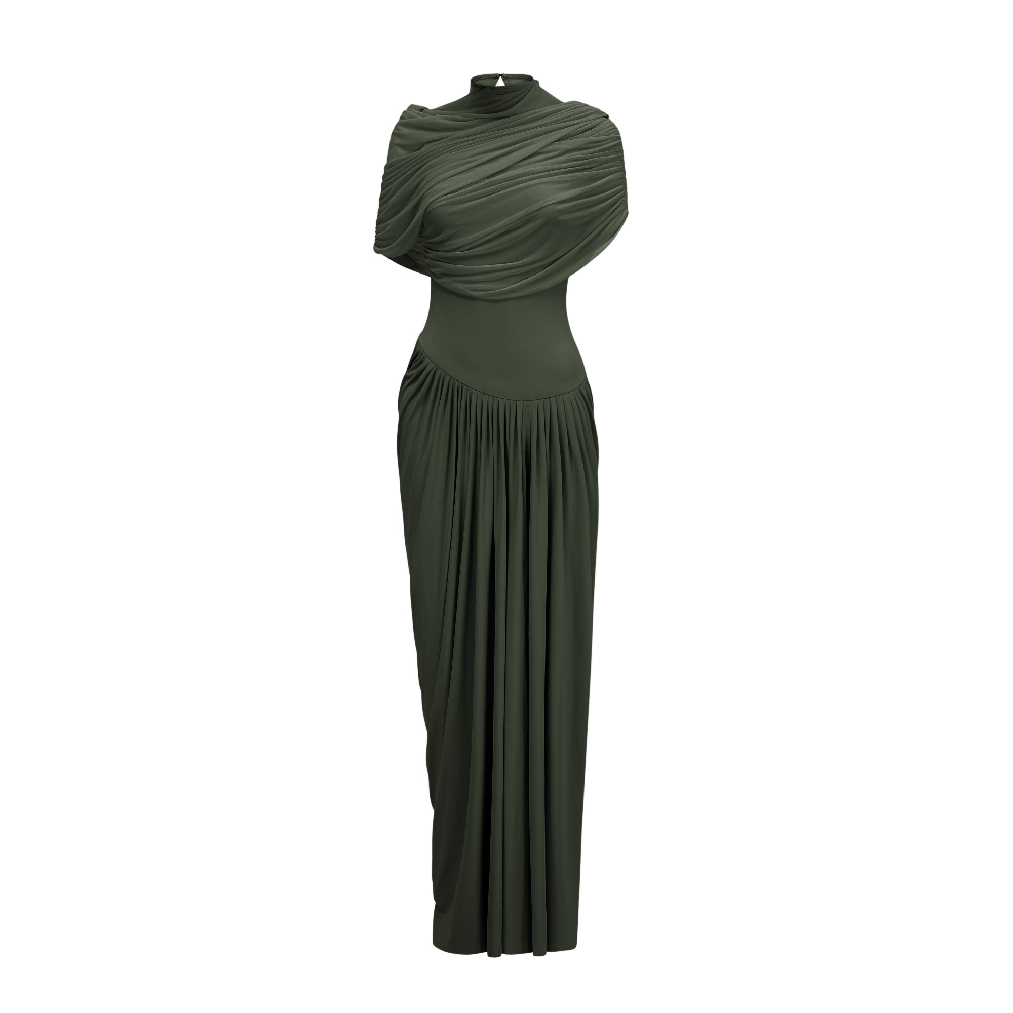 Vestido largo plisado