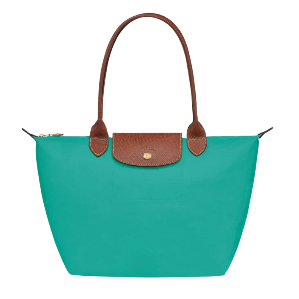 Bolso Grande Nylon Plegable, Turquesa