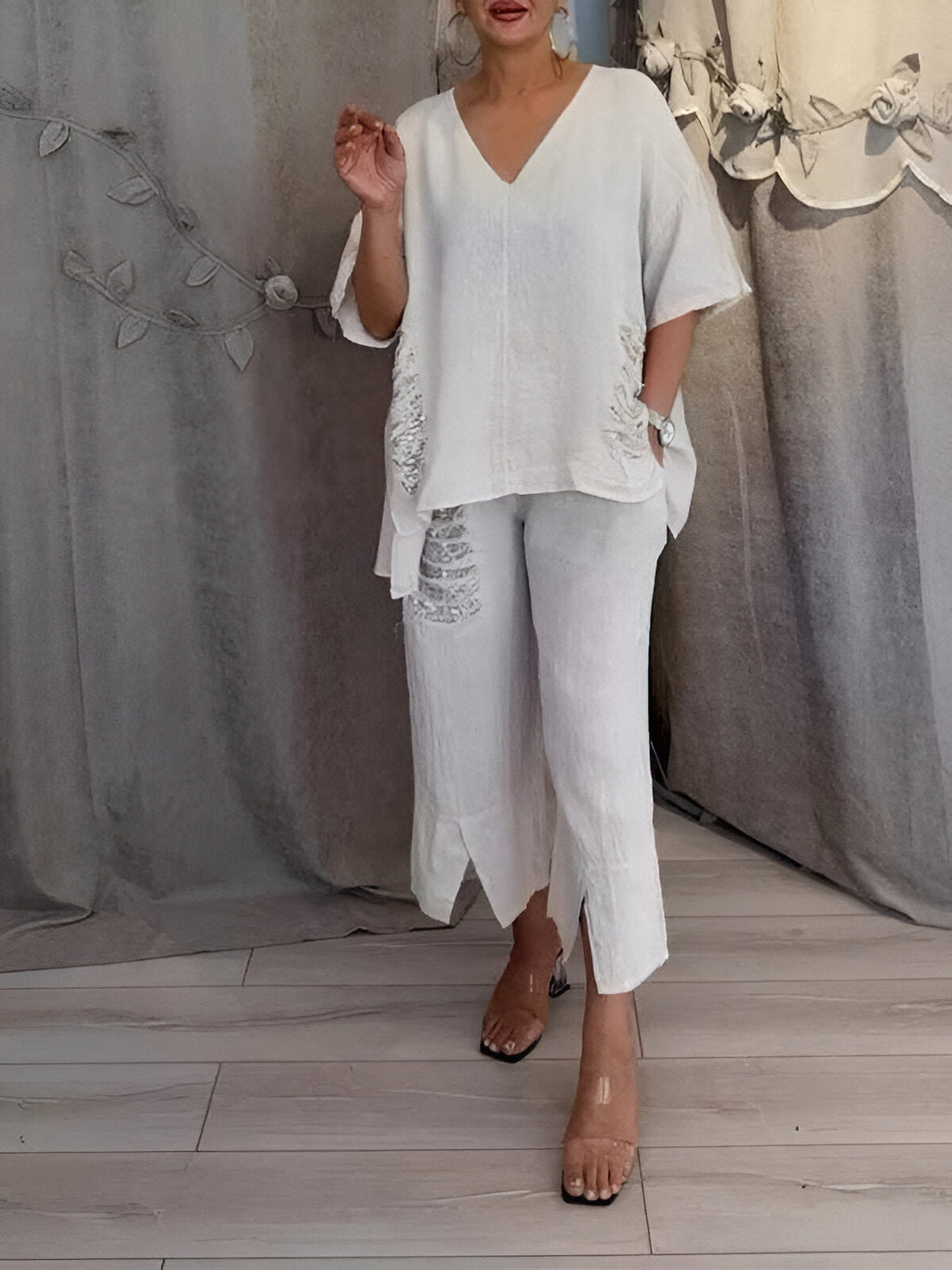 Conjunto de verano de dos piezas con detalles