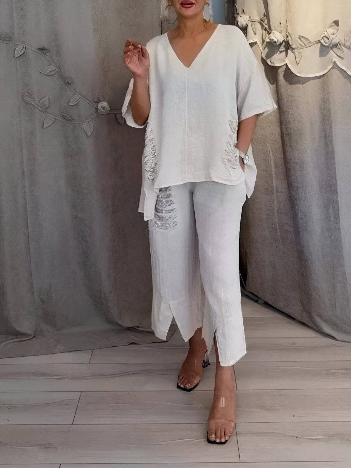 Conjunto de verano de dos piezas con detalles