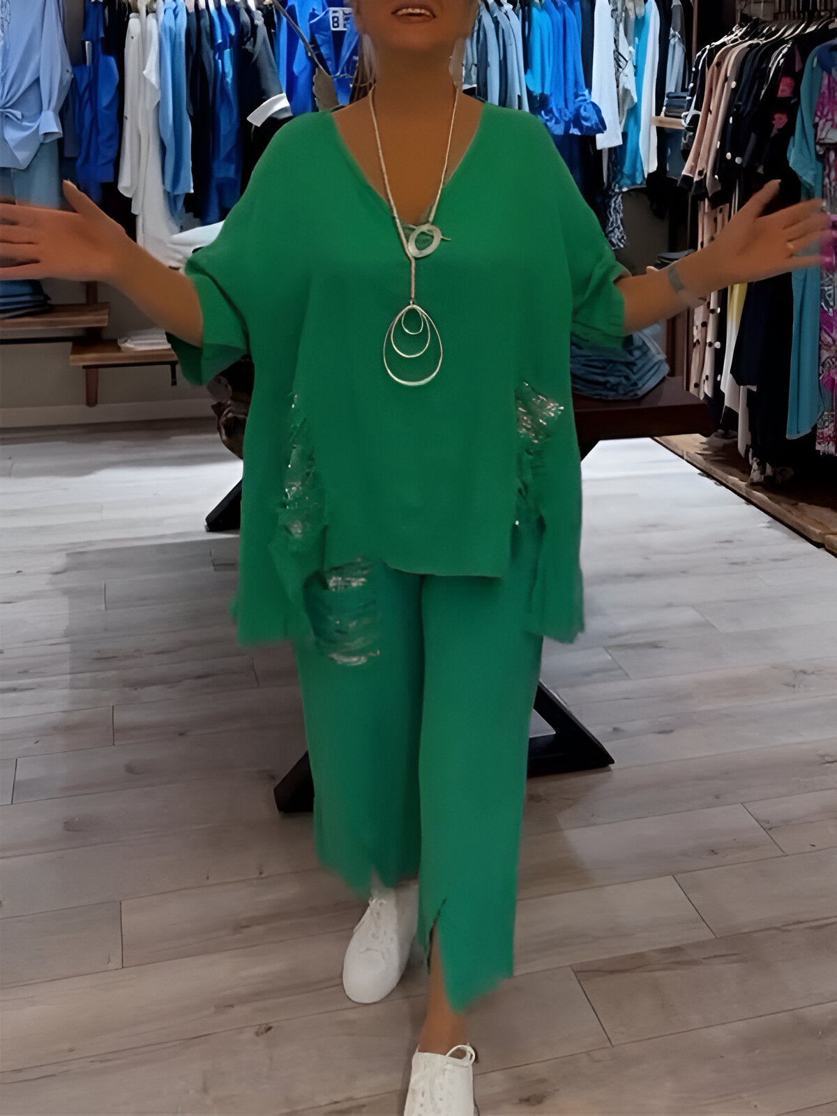 Conjunto de verano de dos piezas con detalles