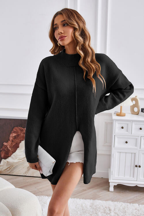 Jersey de punto de mujer a la última con cuello redondo