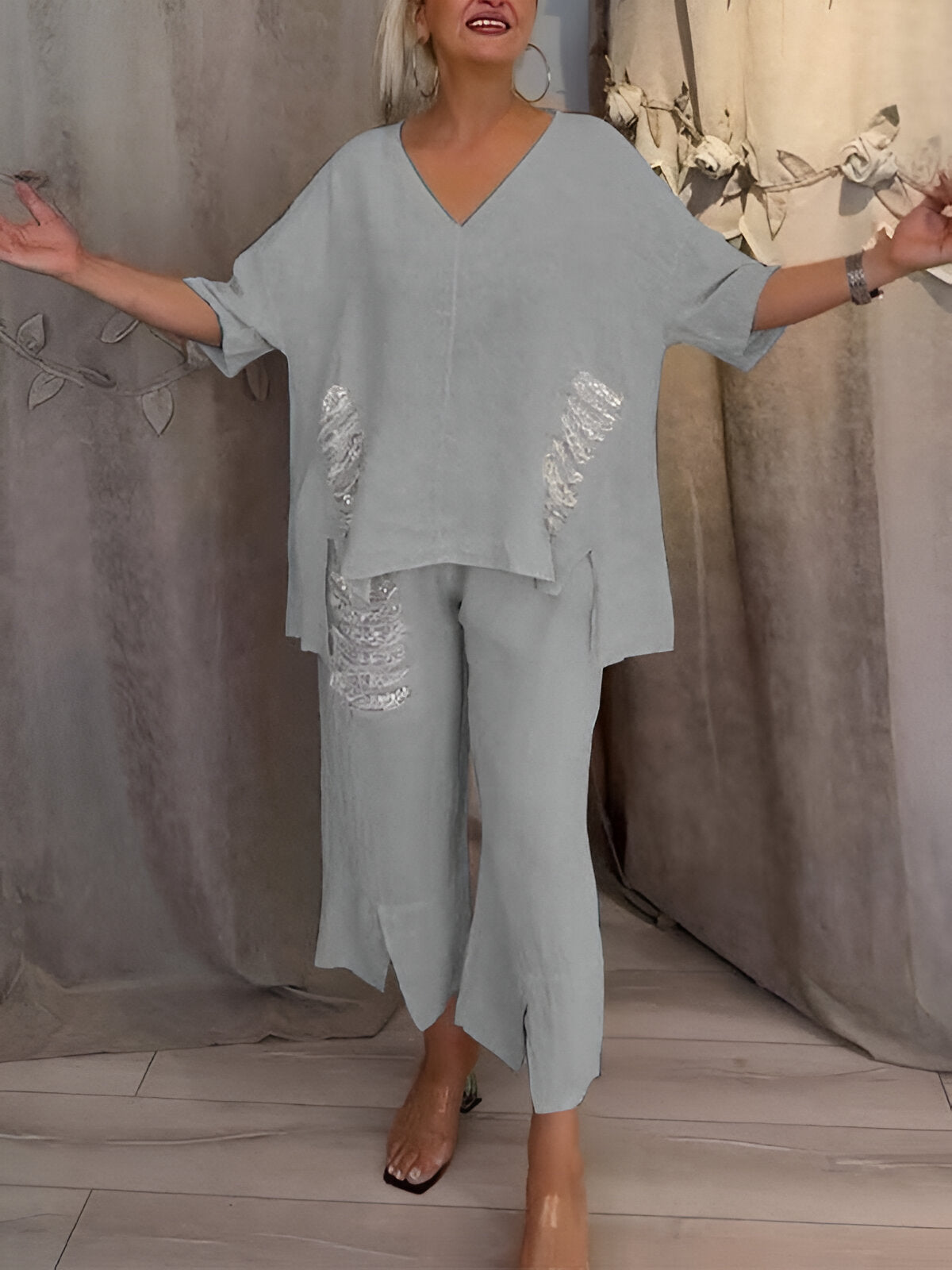 Conjunto de verano de dos piezas con detalles