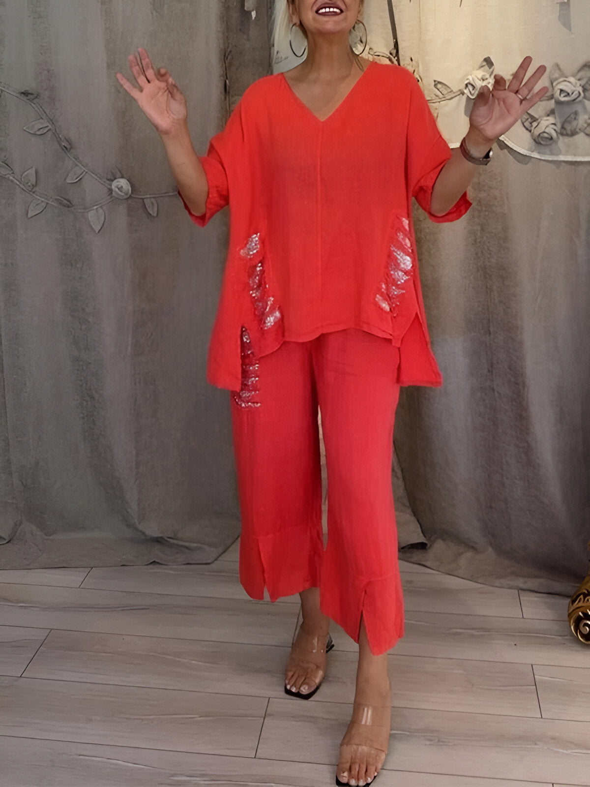 Conjunto de verano de dos piezas con detalles