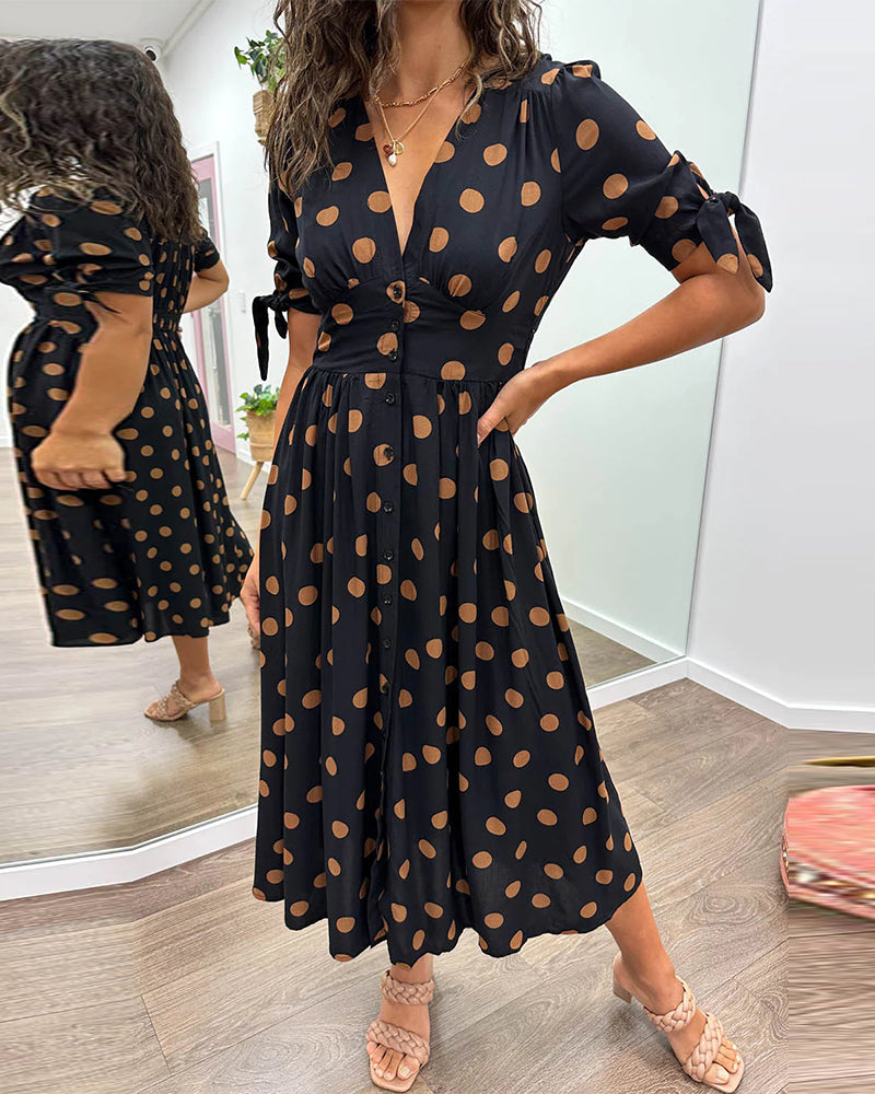 Vestido elegante de lunares