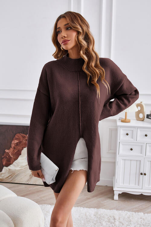 Jersey de punto de mujer a la última con cuello redondo