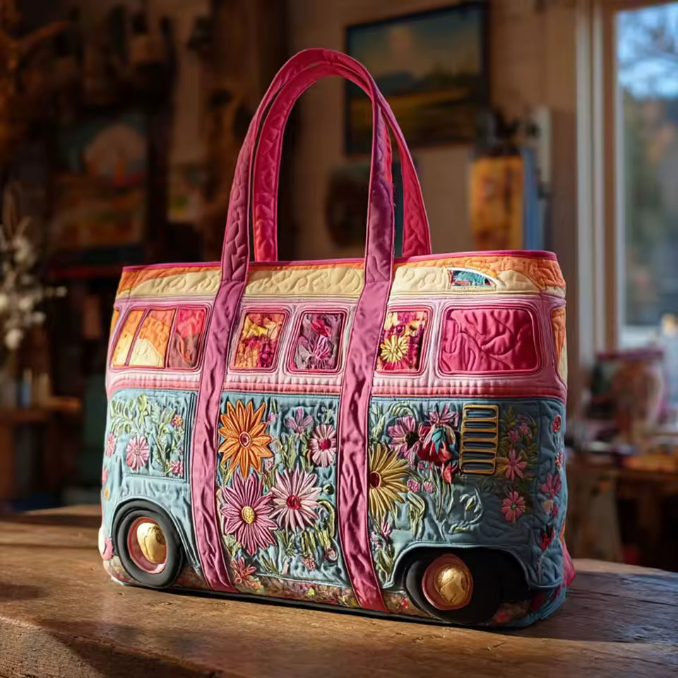 Bolso acolchado hecho a mano, en colores vivos