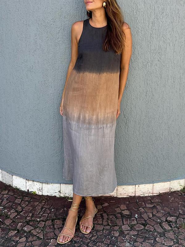 Vestido elegante con estampado natural